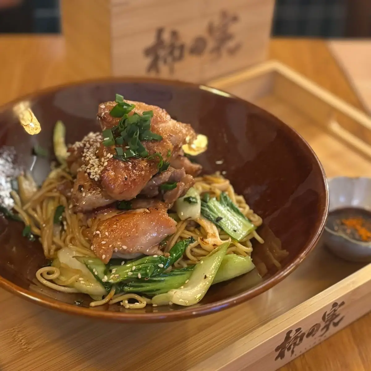 grill teriyaki chicken yakiudon 照り焼き鶏焼うどん